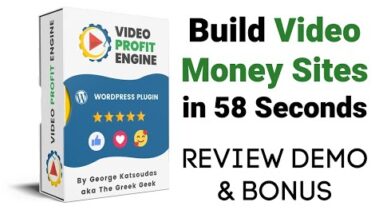 Video Profit Engine Review Demo Bonus - Video Money Site Builder WordPress Plugin