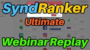 SyndRanker Ultimate Webinar Replay Review Demo - Set & Forget Build Safe Backlinks & Organic Traffic