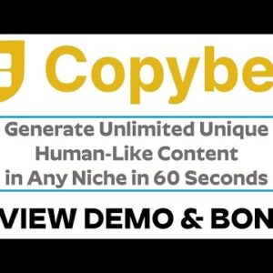 CopyBee Review Demo Bonus - Unlimited Unique Human-Like Content in Any Niche