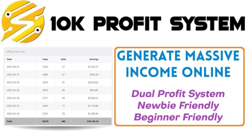 10K Profit System Review Bonus - Dual Profit System Generate Massive Income Online