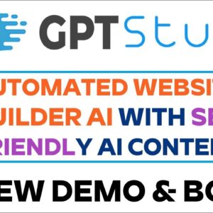 GPT Studio Review Demo Bonus - Automated Website Builder AI