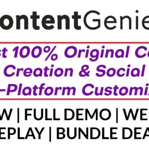 ContentGenie 2.0 Review Full Demo Webinar Replay - Generate 100% Original Content for Social & Blogs