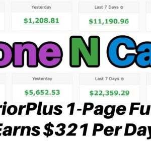 Clone N Cash Review Bonus - WarriorPlus 1-Page Funnel Earns $321 Per Day