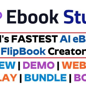 eBookStudio Review Demo Webinar Replay Bonus - Create & Sell 100s of eBooks Using AI & a Keyword